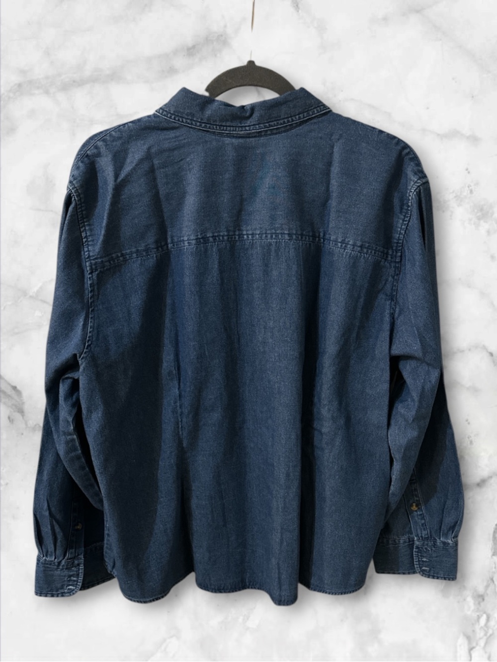 Holiday Editions denim long sleeve button up shirt Halloween embroidered size 2X - Picture 2 of 10